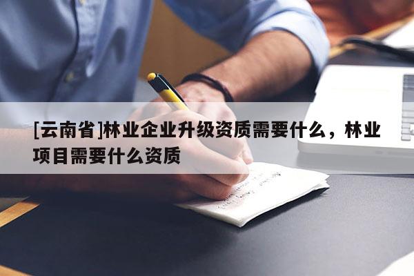 [云南省]林業(yè)企業(yè)升級資質(zhì)需要什么，林業(yè)項目需要什么資質(zhì)