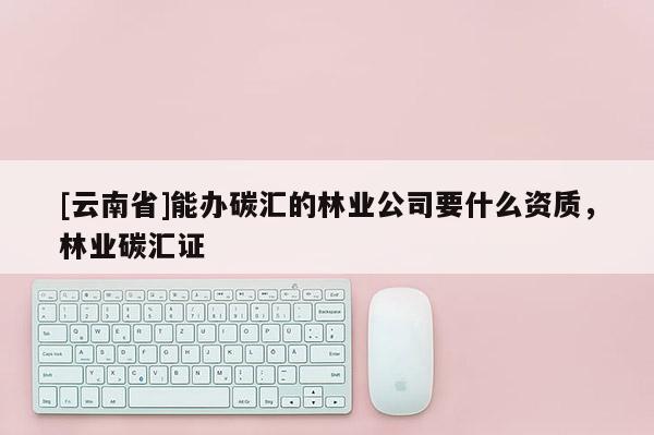 [云南省]能辦碳匯的林業(yè)公司要什么資質(zhì)，林業(yè)碳匯證